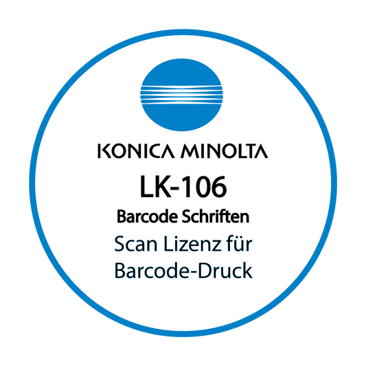 Konica Minolta - Scan Lizenz LK-106 - Barcode Schriften